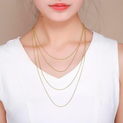 35cm -80cm Slank Dun 925 Sterling Zilver Italië Figaro Kettingen Choker Ketting Dames Sieraden Kolye Collier Collares Ketting Collane 50cm beige