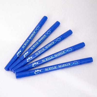 DOT Painting Acryl stiften 5 stuks (dubbele punt) Blauw