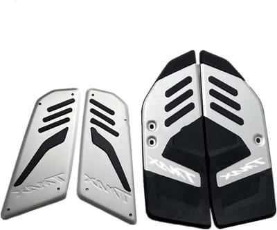 Motorfiets Voetsteunen - Treeplanken Pedaal - Verbeterde Rijervaring - Antislip Ontwerp - CNC Aluminium - Zilver