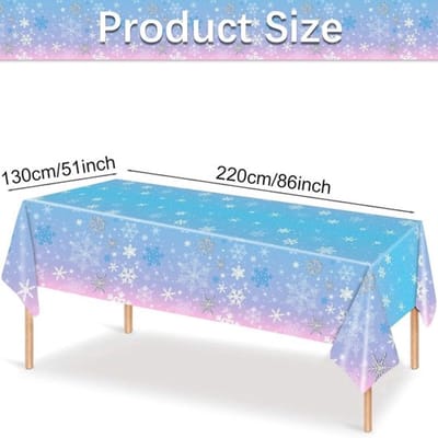 Allecto - sneeuwvlokken tafelkleed - Frozen thema - 220 x 130 cm