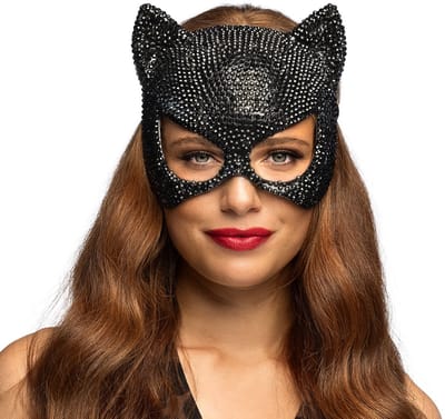 Boland - Masker Mirage cat Zwart - Volwassenen - Kat - Glitter & Glamour - Sexy