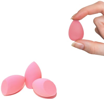 GEAR3000® mini beauty blender - powder puff - make-up sponsje - voor foundation - poeder - roze - 3 stuks
