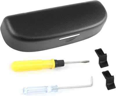 Famanu – Auto zonnebrilhouder brillenetui auto interieur voor Ateca - Seat Ateca accessoires zonnebrillen organizer - Seat Ateca auto interieur opslag (zwart)