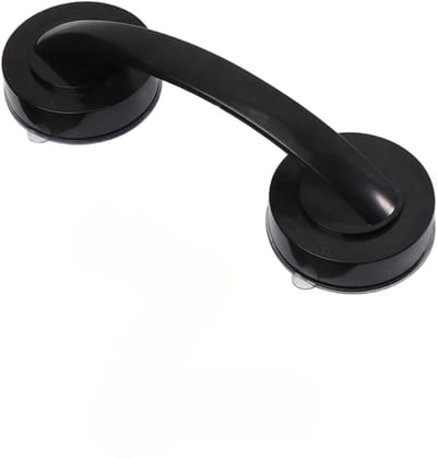 Middelgrote glazen deur en raamgreep - Badkamerschuifdeur - Kastgreep - Handgreep zonder gaten - Koelkastgreep - Douchegreep -19.4*6.5cm- Zwart