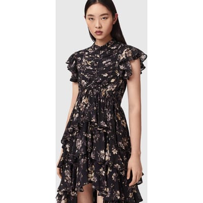 AllSaints Shaela Dress Vine Black Taglia: 10 | Maxi abiti Outlet | Donna | Nero
