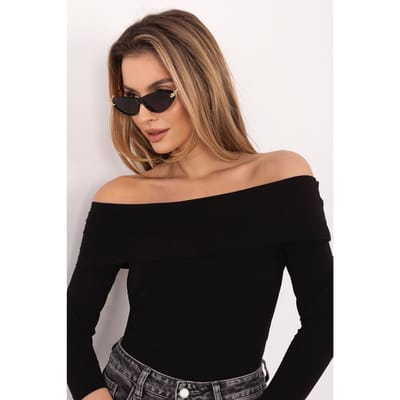 Sienna Off Shoulder Top - Zwart / S/M