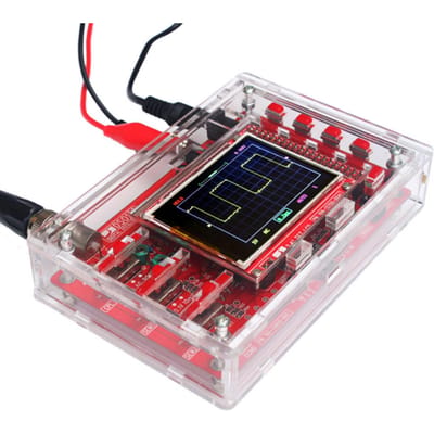 Oscilloscoopset 2,4 inch TFT draagbare digitale zakformaat oscilloscoop met beschermhoes en rood