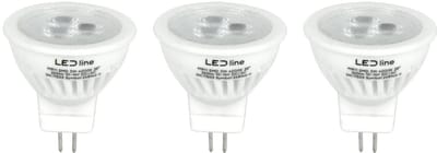 LED line PRIME LED Spot GU4 MR11 - 3W (vervangt 30W) - 330lm - Ø35mm - 12V - Energiezuinig - 3 stuks