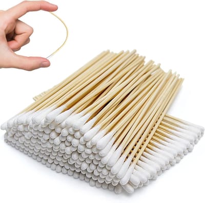 Lange wattenstaafjes 15 cm 300 stuks - houten handvatten - schoonmaak - schoonheidsverzorging - algemeen gebruik.