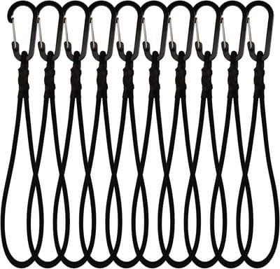 Elastische Spanbanden - Spanners met Haken - Voorwerpen Bevestigen - Duurzaam Latex Materiaal - 30 cm - Zwart