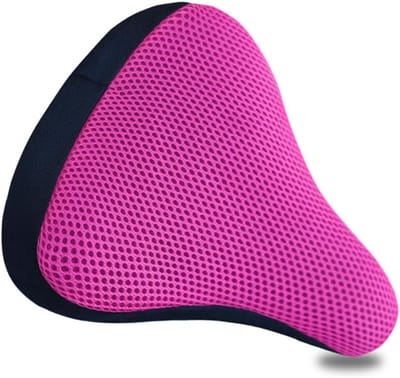 Comfortabele Fietszitpad met Ademend Gelmateriaal voor Mannen en Vrouwen - Roze Kleur, Ideaal voor Lange Rit en Fietstocht
