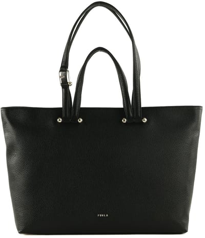 FURLA Leren schoudertas handtas Duetto Tote Nero zwart