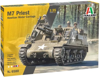 Italeri Modelbouwpakket Militaire voertuigen - 6580 M7 Priest Tank Plastic - 1:35 - Modelbouw