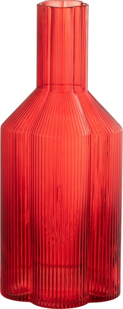 J-Line karaf Fiore - glas - rood