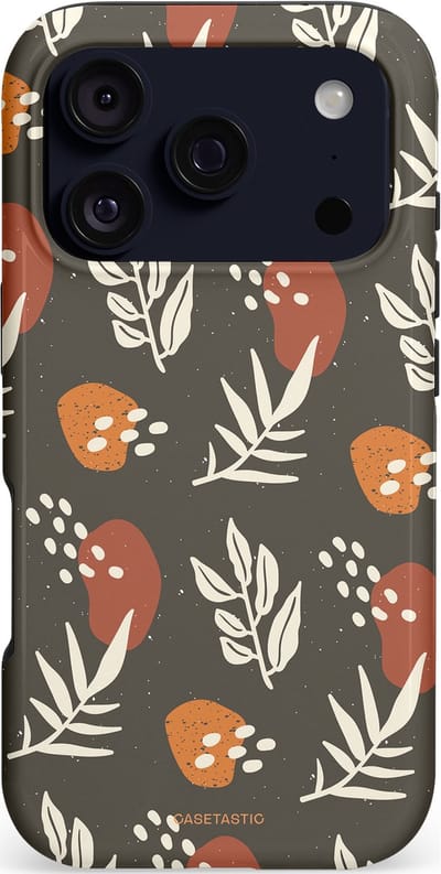Casetastic hoesje geschikt voor Apple iPhone 17 Pro - MagSafe - Dubbellaagse bescherming - Zandsteen - Fashion Case - Donkergrijs Taupe Grijs Terracotta