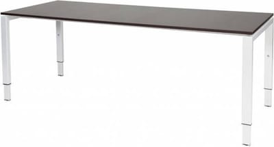 Verstelbaar Bureau - Domino 200x80 logan - wit frame