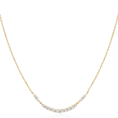 Ania Haie AH N056-02G Miss Twinkle Dames Ketting - Collier - Sieraad - Schakelketting - Zilver - Goudkleurig - 925 Zilver - Anker - 10 mm breed