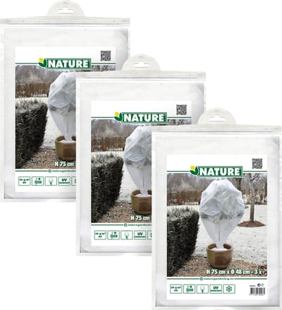 Nature plantenhoes - 9x stuks - H75 x D48 cm - wit - anti-vorst planten beschermhoes