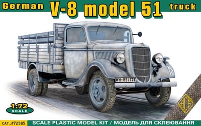 ACE Modelbouwpakket Auto - 72585 Duitse Ford V8-51 Truck Plastic - 1:72 - Modelbouw