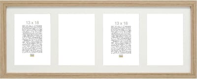 Deknudt Frames fotolijst S66KB4 - naturel - 4 verticale foto's 13x18 cm