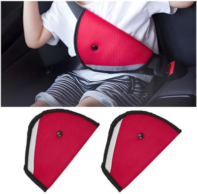 Dailygoods- Autogordelkussen - 2 Stuks - Driehoekversteller - Veiligheidsgordelpads - Kinderveiligheid - Polyester - Comfortabel en ademend - Veiligheidsgordel