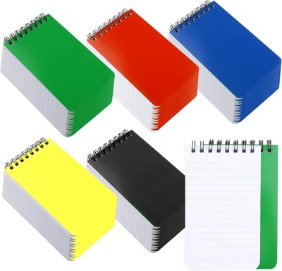 50 Stuks Kleine Memo Notitieboekjes 3x5 Inch Spiralblok voor Onderweg en Kantoor