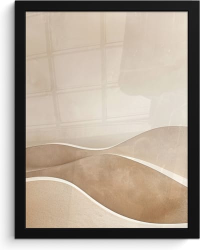 Poster in lijst - Fotolijst 30x40 cm - Posters - Beige - Natuur - Abstract - Modern - Posterlijst zwart - Decoratie - Wanddecoratie woonkamer - Muurdecoratie slaapkamer