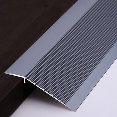 Rolstoelhelling - Drempelstrip - Vloerovergang - Antislip Aluminium - 90cm Lengte - Grijs