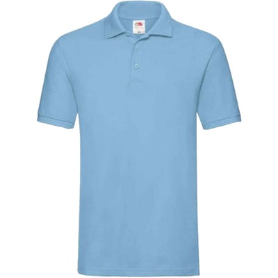 Fruit of the Loom Heren Premium Katoenen Piqué Poloshirt (Hemelsblauw)