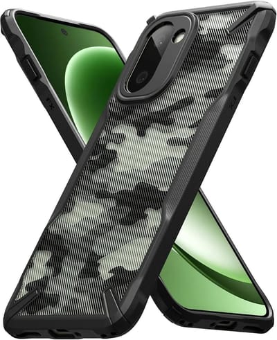 Ringke Fusion X | Hoesje Geschikt voor OnePlus 15R | Back Cover | Militaire Standaard | Camo Zwart