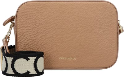 COCCINELLE Leren Schoudertas Tebe Crossover Bag Skin Lichtbruin