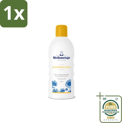 1 x Melkmeisje Bad en Douche Crème Zonnebloem en Melk 1000 ml- Douchecrème - Melkmeisje - Bad En Douche - Melkcrème - Zonnebloem Crème
