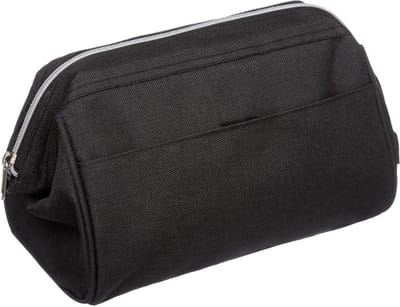 5Five Toilettas/make-up - etui/opberg tasje - zwart - 15 x 28 x 16 cm - Reis/vakantie toilettassen/make-up etui