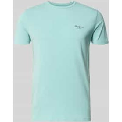 slim fit T-shirt van katoenmix model 'ORIGINAL BASIC 3N'