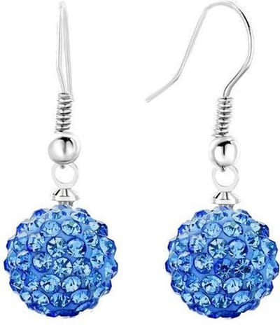 Fako Bijoux® - Oorbellen - Disco Dots - Hanger - Blauw