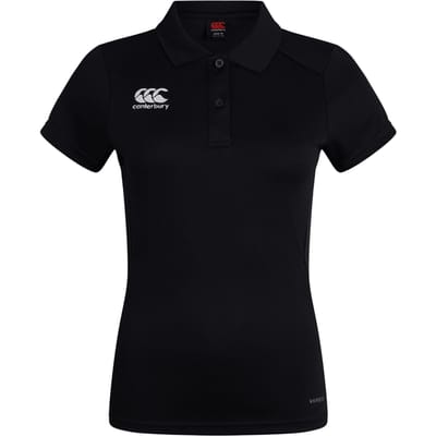 Canterbury Dames/Dames Club Dry Poloshirt (Zwart)
