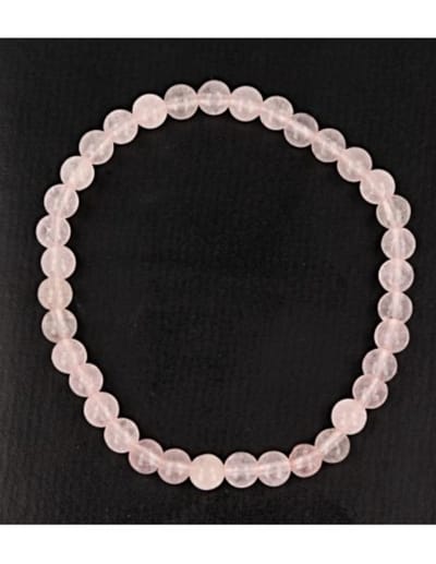 Roze kwarts kralen kinderarmbandje 4 mm