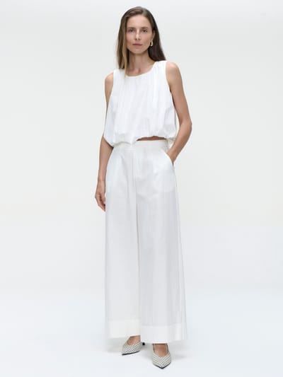 Mura cotton pants | White - White / S