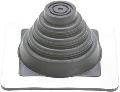 Dakovergang EPDM - Dakdoorvoer Buis - Dakafdichting Leidingen - Flexibele Aluminium Basis - Montagebereik 0-70mm - Zwart