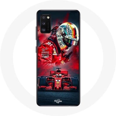 Coque - Formule 1 - Galaxy A41 - Rouge - Sebastian Vettel - Rigide rouge