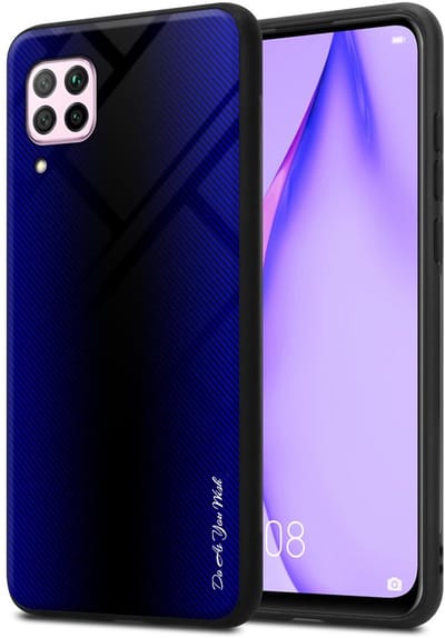 Cadorabo Hoesje geschikt voor Huawei NOVA 6 SE / P40 LITE / NOVA 7i in KOBALT PAARS - Beschermhoes gemaakt van TPU silicone Case Cover en achterkant van gehard glas