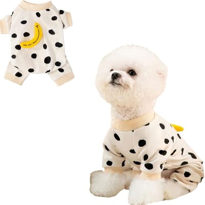 OLOEY Huisdierkleding Hondenpyjama's voor kleine honden Schattige puppyoutfits Huisdierkleding Jumpsuit Bodysuits Hondenpyjama's Zachte hondenkleertjes voor Chihuahua Yorkshire Teacup honden Kattenkleding L