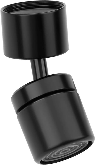 Rotatable water tap attachment met 360° draaifunctie, waterbesparende kraanverlenging en luchtverstuiver voor M22 aansluiting