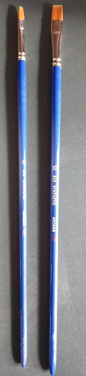 Set Arcana olie- acrylverfpenselen plat serie 820 nr 6 & 10 (synthetisch)