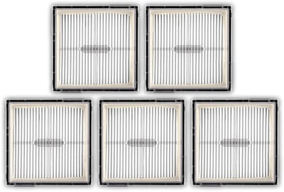 Dailygoods- HEPA-filters 5 Stuks - Vervangende Filters - Compatibel met Roborock Q10 S5/Q10 S5+/Q10 X5/Q10 X5+ - Hoge Kwaliteit - 99,9% Filtratiesnelheid - Stofzuigerfilters