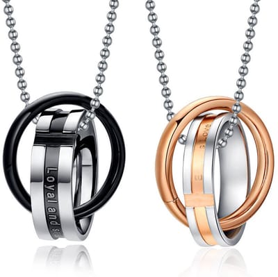 Loyal and Steadfast Ketting Set voor Hem en Haar - Romantisch Liefdes Cadeau - Valentijnsdag - Valentijn Cadeautje voor Mannen