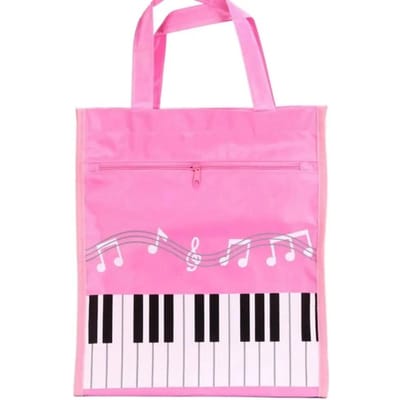 Makkelijk opvouwbare Duurzame Pianotoetsen Handtas Kleurrijke Wasbare Boodschappentas Draagbare Stevige Boodschappentas Man pink