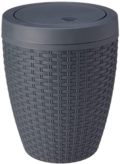 Ronde Vuilnisbak met Swing Deksel voor Badkamer - 5 Liter