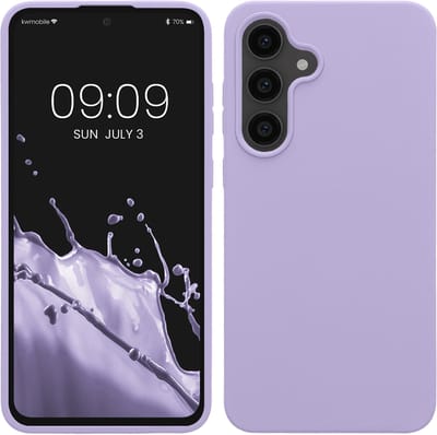 kwmobile telefoonhoesje geschikt voor Samsung Galaxy S25 FE - Hoesje met siliconen coating - Smartphone case in lavendel