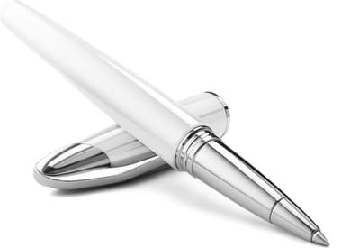 Colibri Equinox Balpen - Luxe Pen - Medium Penpunt - met Geschenkdoos - Metaal - Wit